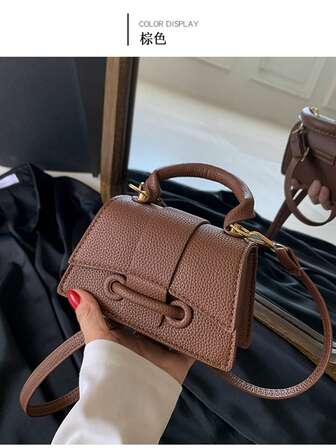 Minimalist Solid Color Shoulder Bag, Fashionable Crossbody Handbag For Commuting, New Arrival For Autumn