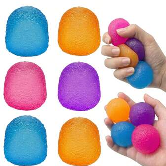 1/2/4/8 st mjuka klämleksaker i slumpmässig färg för stresslindrande, lämpliga för tonåringar och vuxna, superhårda geléliknande klämbollar, sensorisk stimulering, stresslindring, födelsedagsfestgåvor, julklappar