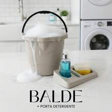 1 Balde + 1 Porta Detergente Areia