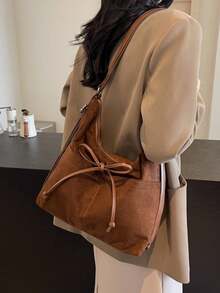 Women Tote Bags - 棕色 - 查看 4