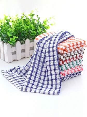 1/5/12pcs Kitchen Towels, Highly Absorbent, Non-Shedding, Can Be Used As Napkins, Dish Cloths, Cleaning Rags, Kitchen Cleaning Cloths, Wiping Tables And Chairs, Etc.