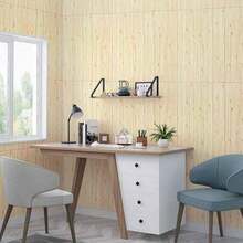 30pcs Waterproof Foam Wall Stickers, 3D Wood Grain Design Self-Adhesive Wallpaper, Suitable For Bathroom, Kitchen And Simple Home Wall Renovation - Multicolor - View 6