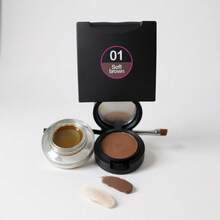 Kit Profesional para Cejas 4 en 1 Soft Brown – Gel, Pomada, Sombra y Brocha – Larga Duración - Soft Brown - Ver 1
