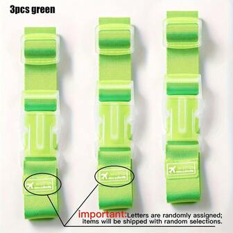 3pcs Set Of Multicolor Luggage Straps- Adjustable Buckle Design, Durable Travel Outdoor Accessories, Suitable For Suitcases, Cars, And Hiking Gear, Portable And Secure Fixation, Bright Colors, Casual Style, Sturdy Straps