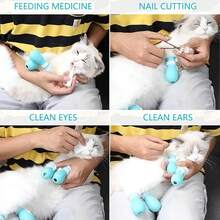 4pcs Cat Paw Covers, Protect Paws, Prevent Scratching, Silicone Material, Suitable For Bathing, Nail Trimming, Ear Cleaning And Grooming