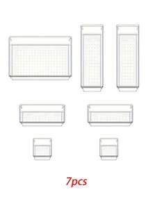 1个/7个/11个/18个/25个/套透明收纳盒，适用于梳妆台抽屉，多层托盘，用途广泛，可用于收纳化妆品、笔和小工具，非常适合浴室、梳妆台和办公桌抽屉，以及房间装饰。 - 無色 - 查看 13