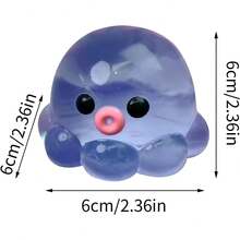 Kawaii Octopus Fidget Stress Balls – Adorable Octopus Relaxation Toy For Kids, Teens & Office Stress Relief (Perfect For Anxiety Reduction & Fidgeting) - Màu xanh lam - Xem 4