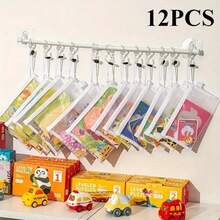 12pcs Mesh Zippered File Folder - A4/A5 Mesh Zippered Document Bag, Large Capacity Simple Transparent File Organizer, Zippered Mesh File Bag, Paper Storage Bag, Nylon Mesh File Bag, Hanging Mesh File Organizer, Reusable. Suitable For Desktop File Organization, - Clear - View 11