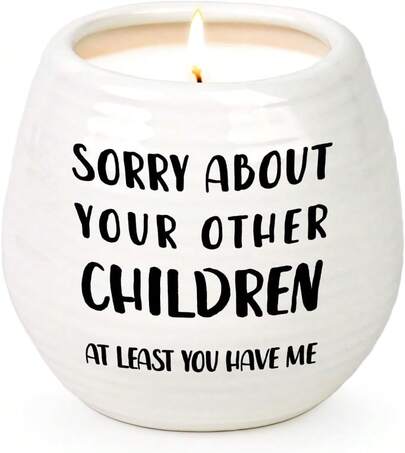 Gifts For Mom, Mom Birthday Gifts, Handmade Ceramic Lavender Scented Candle, Mother's Day Christmas Gift For Moms From Daughter Son, Funny Moms Candle