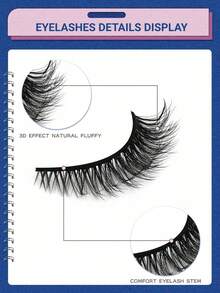 5 Pairs False Eyelashes Cat Eye Lashes Manga Lashes Faux Mink Eyelashes Natural Long Winged End Eye Elongated Eyelashes Faux Cils Eyelashes Extension - Black - View 4