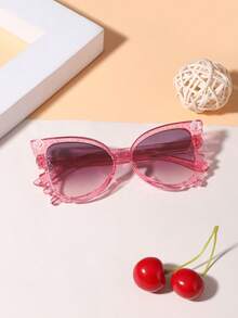 1 Pc Children's 8-12Y Polycarbonate Bohemia Butterfly Frame With Rose Accessories Fashion Glasses For Outdoor - Multicolor - View 6