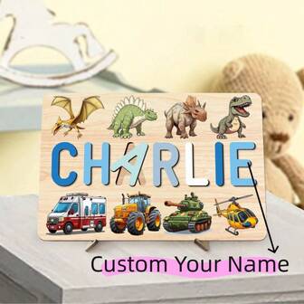 Custom Name Puzzle,Name Puzzle For Kids Personalized,Personalized Gifts,Birthday Gift,Personalized Baby Girl Gifts,Wooden Puzzle,Customized Wooden Puzzle Toy,3D Alphabet Jigsaw Toy,Customized Wooden Puzzle Toy,First 1st Brirthday Gifts,Easter Xmas Christmas Gifts,Anniversary Gift, Building Blocks Gift Set,Baby Personalised,Name Puzzle,Personalised Puzzle