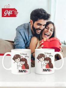 情人节，个性化马克杯，情侣马克杯，情人节，新婚夫妇，情人节，新年，适合送给爸爸、妈妈、朋友和同事，新年礼物，结婚礼物，礼物，浪漫设计，手工礼物，耐用材质，纪念杯，朋友礼物，已婚夫妇 - 彩色 - 查看 6