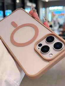 透明磁吸手机壳，兼容 16/15/14/13/12/11 Pro/Plus/Max/Mini/7/8/SE/16e/7P/X/XR/XsMax，防震保护套，也兼容三星 S25 Ultra/S24 Ultra/S23 FE/S22+ - 沙漠金 - 查看 3