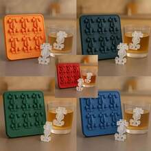 Molde de hielo para coche F1, bandejas para cubitos de hielo para congelador con contenedor de hielo, moldes de silicona para coches de carreras de fórmula de 6 cavidades para fiestas, bares 05I8 - E - Ver 5