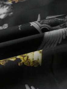 时尚休闲花卉衬里夹克 - 淺灰色 - 查看 5