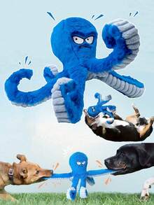 结实耐用的狗狗玩具、填充狗狗咀嚼玩具、大型狗狗玩具（让它们忙起来）、互动狗狗玩具、会发出吱吱声的狗狗玩具、拔河狗狗玩具、沙沙作响的宠物玩具、幼犬保暖发声玩具、最佳狗狗妈妈 - 彩色 - 查看 4