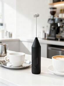 1个电动奶泡器手持打蛋器，PP材质迷你便携式打蛋器，卡布奇诺奶泡器，厨房配件烹饪小工具（不含电池） - 彩色 - 查看 4