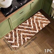 1 buc. Model floral 2D, covoraș de podea cu design plat din frânghie de in fals, pernă de protecție pentru podea de bucătărie, covoraș confortabil pentru picioare, covor pentru sufragerie, dormitor, baie, spălătorie, birou, decor pentru casă și interior