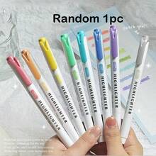 15支双头荧光荧光笔，14厘米，双头设计，颜色柔和，适用于涂色、划线、高亮，粗细笔尖一好一坏，返校必备 - 彩色 - 查看 12