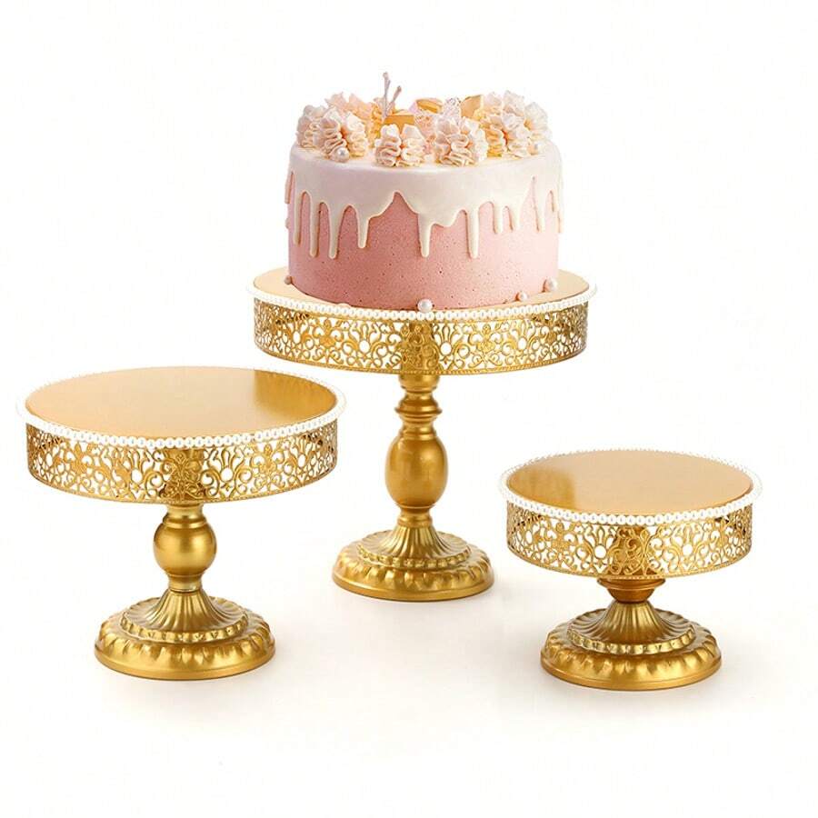 1pc Iron Tall Dessert Display Stand, Cake Tray, Tea Snack Rack, Suitable For Weddings, Events, Birthday Parties, Holiday Parties, Etc. - Multicolor - View 1