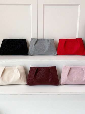 Small Niche Design Fashion Leopard Print Envelope Bag, Retro Women Handbag