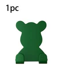 Cute Bear Plastic Wall Mounted Toothbrush Holder, Strong Load-Bearing Adhesive Hook, Creative Cartoon Self-Adhesive Hook For Clothes, Keys, Cables, Bathroom, Kitchen, Home Decor - Multicolor - View 15