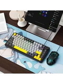 AJAZZ AK820 键盘鼠标套装 - 有线键盘鼠标套装，带 RGB 灯光，电竞游戏键盘鼠标套装，办公键盘鼠标套装。机械键盘/游戏鼠标/游戏鼠标垫套装，有线三合一游戏办公礼品，圣诞礼物，RGB 灯光，音量旋钮 AJ52/AK820 - AJAZZ 官方正品 - 查看 9