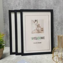 3Pcs Wooden Photo Frames For Picture Wall 10X15 15X20 20X25 A4 Black Pictures Frame Stand For Pictures Photo Decor Commemorative Gift Gifts Birthday Graduation - Black - View 2