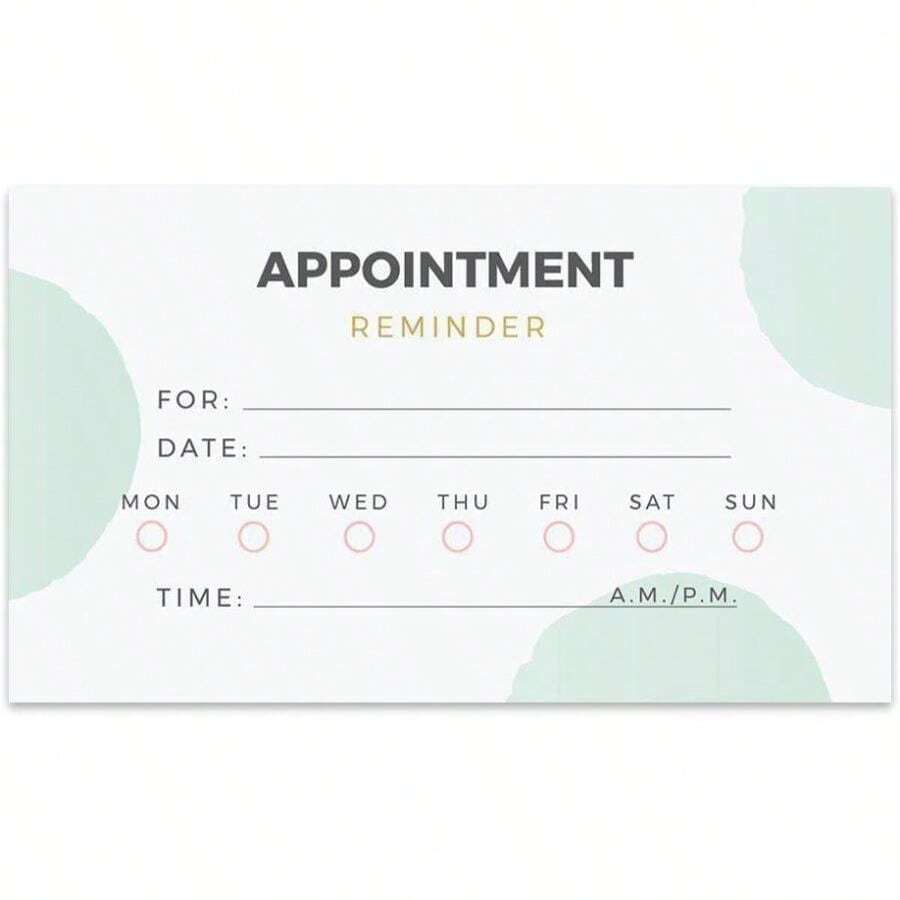 Andaz Press Half Circle Appointment Business Cards For Hair Salon, Client Reminder, Office, Massage, Grooming, Dental, Medical Doctor, Therapist, Hair Stylist, Nail Salon, Bulk 100 Cards, 2 X 3.5-Inch - MàuJ - Xem 1