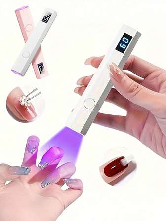 Portable Handheld Nail Dryer Lamp, UV/LED Nail Curing Light For All Gel Nail Polish, USB Rechargeable, Fast Drying Nail Lamp