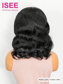 ISEE Hair Wear And Go Glueless Body Wave Wigs 6*4 HD Pre-Bleached Mini Knots Lace Wig 10-14 Bob Inch 180% Density Pre-Plucked Hairline & Pre-Cut Lace Stylish Wig Unprocessed Human Virgin Hair Natural Looking Versatile Style 100% Human Hair Wig Charm Elegant Casual Fashion School Supplies Hair Stuff Gifts For Women Accessories Women Holiday Outfits Sport Vacation Travel Festival Outdoor Effortless Wig For Weekend Vibes - SNatural - View 5