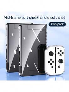 Ốp bảo vệ 3 trong 1 tiện dụng cho 2 2025/Switch OLED/Switch, trong suốt và thời trang, phụ kiện chơi game, chống bám vân tay, vỏ mềm TPU, ốp bảo vệ Switch lấp lánh, ốp bảo vệ tay cầm Switch đa năng, nhiều tùy chọn kết hợp, phụ kiện chơi game Switch, chống rơi và chống trượt, chống trầy xước, món quà tuyệt vời. - Nhiều màu - Xem 10