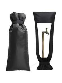 1 pieza Cubierta para grifo de exterior - Bolsa de aislamiento para protección contra congelación del jardín, Protector de grifo antiescarcha de acero inoxidable, Cubierta para grifo de exterior para protección contra congelación en invierno, Adecuado para grifos de pared exteriores, Cubierta para toma de agua
