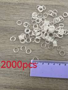 500/1000/2000pcs Silicone High Elasticity Strong Durable Transparent White Rubber Bands, Heat & Aging Resistant Rubber Rings