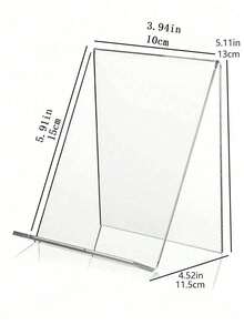 Dazzling Displays Book Easel Slant Back With Lip Paper Stand, Clear Tablet Holder, Thick Acrylic Stand Open Ended Portrait Sized Literature Display For Home, Office, Business, School - Clear - View 6