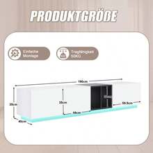 Modern TV Cabinet In Black And White Contrast, Simple Design With Drawers And Open Compartments. Robust, Durable And Easy To Clean – Adds A Modern Touch To Your Living Room.