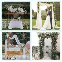 W41.3 XH78.7,White Arch Backdrop Stand For Wedding,Square Metal Arch Balloon Arch Frame Backdrop For Ceremony Celebration Banners - Default - View 2