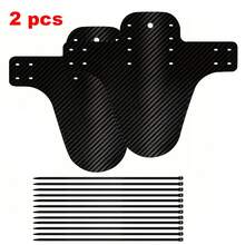 Mountain Bike Mudguard, Front And Rear Mudguard Wings, Suitable For Road Bikes, Black, Cycling Accessories, Sleek Design, Durable Construction, Car Door Hinge Replacement, Car Door Hinge Kit, Bicycle Mudguard, Mud Guard, Bicycle Accessory - Black - View 9