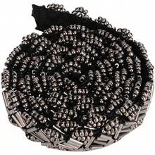 Cinta de Diamantes de Imitación para Ropa, 1 Yarda Tiras de Perlas de Cristal Plateado Brillante Rollo Cinta de Malla Decorativa para Bricolaje Boda Cumpleaños (1.5cm-Cuadrado Metálico) - Cuadrado Metálico - Ver 10