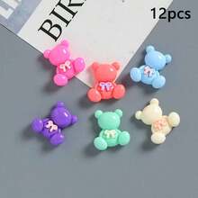 5pcs/10pcs/12pcs Bear Shaped Shoe Charms, Available In Solid Color And Transparent Resin Material. Cute And Practical, Can Decorate Clogs, Sandals, Beach Bags, Suitable For Men And Women. Ideal Gift For Valentine's Day Or Birthday., Shoe, Spring Summer Picks, Brides Maid Gifts, Room, Bedroom Decor, Bedroom Decor, Beach, Travel, For Men, For Women, Vacation,Women's Day,Travel Essentials,Wedding Favours,Y2k,Bedroom,Car Accessories Women,Kitchen Decor - Multicolor - View 11