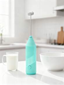 1个电动奶泡器手持打蛋器，PP材质迷你便携式打蛋器，卡布奇诺奶泡器，厨房配件烹饪小工具（不含电池） - 彩色 - 查看 5