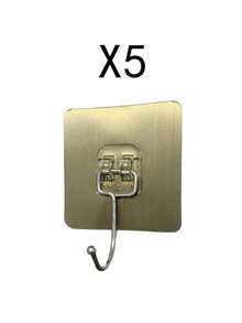 1~20个装大号重型壁钩，自粘式多用途挂钩，可挂外套、帽子、毛巾、钥匙等杂物，防水衣架，适用于浴室、卫生间、厨房、家居玄关、衣柜、车库、杂物间、办公室、宿舍等场所，方便收纳整理。强力粘贴，安装牢固，不留痕迹，节省空间，易撕易用，可重复使用，可移除，简约装饰挂钩，家居收纳好物，节日聚会、感恩节、圣诞节派对等场合的理想之选。 - 拉絲灰 - 查看 8