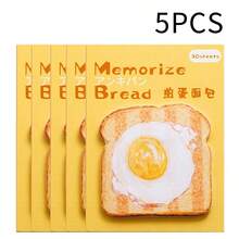 1 件装可爱吐司创意便签高吸引力学生便签 Ins 风格便签回到学校 - 多色 - 查看 16