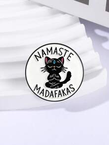 Yoga Cat Enamel Pin Cartoon Brooch Pines Lapel Pins Badge On Backpack Clothing Accessories Animal Jewelry Friends Gifts - Multicolor - View 5