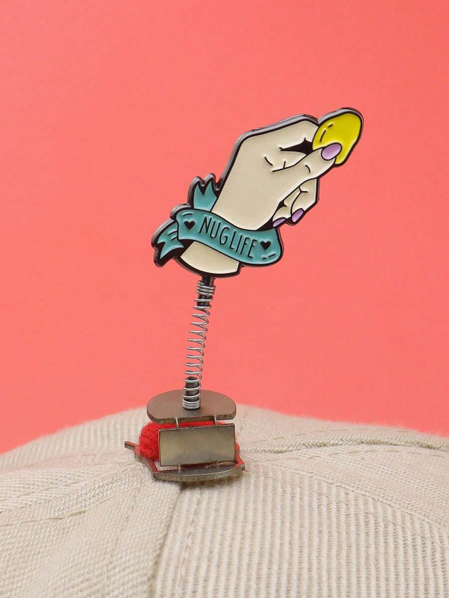 有趣的金属漆弹簧徽章、珐琅帽饰、趣味帽弹簧、高尔夫球帽装饰 - 彩色 - 查看 1