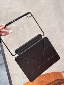 适用于第十代 iPad 的保护壳,配备 Y 型支架和笔槽,支持智能睡眠/唤醒功能,兼容 iPad A16、第十代 iPad、第九代 iPad、11 英寸 iPad Pro(第二代/第三代/第四代)、11 英寸 iPad Air (M2)、11 英寸 iPad Air (M3),高透明度背板,支持 DIY 定制 - 黑色 - 查看 3