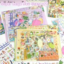 3D Miniature House DIY Landscape Stickers, Music Studio, Illustration Studio, Suitable For Gifts, Office, Home, Marking, Labels, Classrooms, Entertainment Toys, Student Journals, Creative Retro Decoration DIY Stickers - Multicolor - View 7