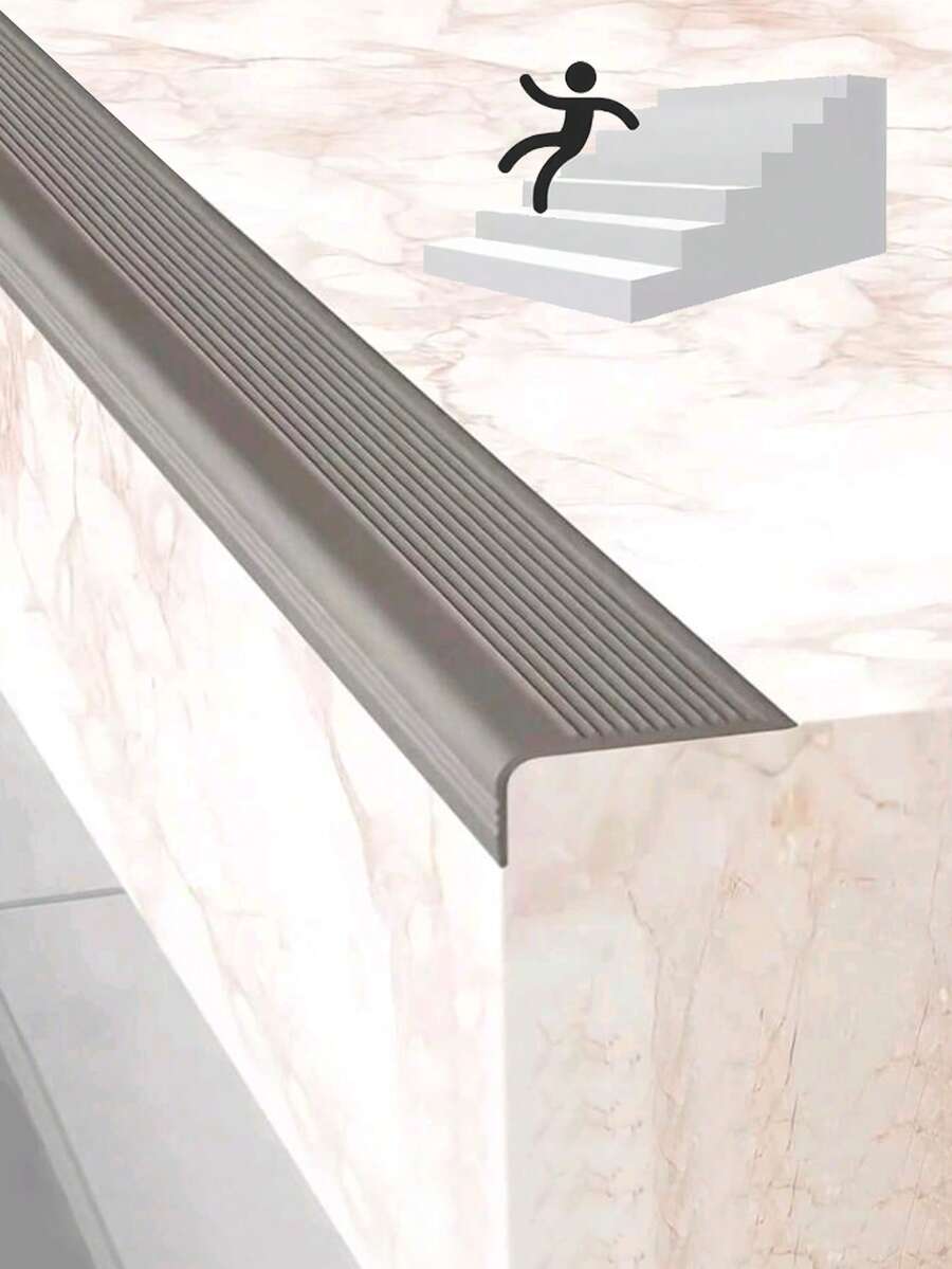 Self-Adhesive PVC Stair Edge Protector, Anti-Slip Stair Corner Decorative Strip, Stair Edge Anti-Slip Sticker, Peel And Stick Anti-Slip Strip, Stair Tread Decorative Strip