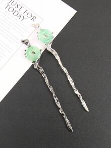Smooth Snake-Shaped Crystal Hairpin, Dragon Scepter Hair Accessory, Bun Extension, Hair Styling Pins - Multicolor - View 4